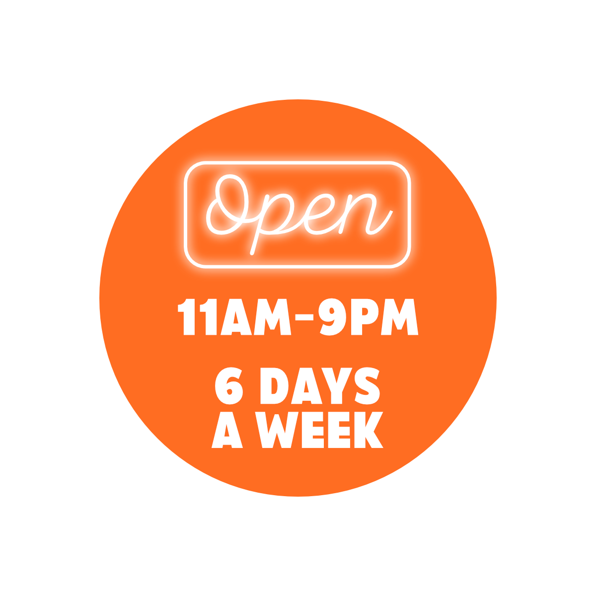 Trevines - Carousel Icons - Open 11am-9pm 6 days